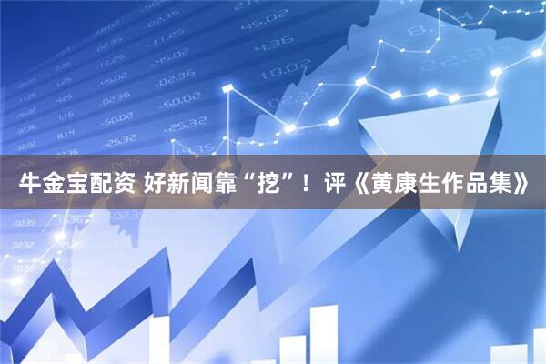 牛金宝配资 好新闻靠“挖”！评《黄康生作品集》