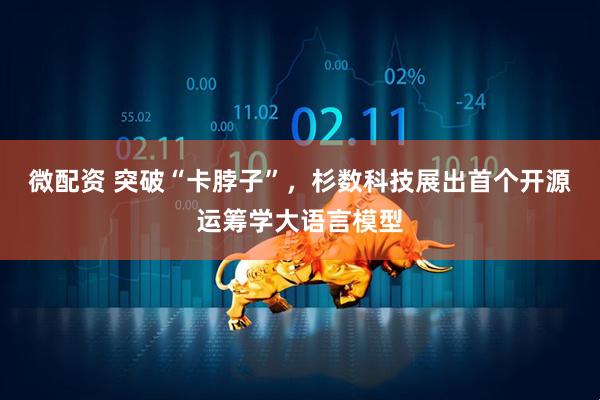 微配资 突破“卡脖子”，杉数科技展出首个开源运筹学大语言模型