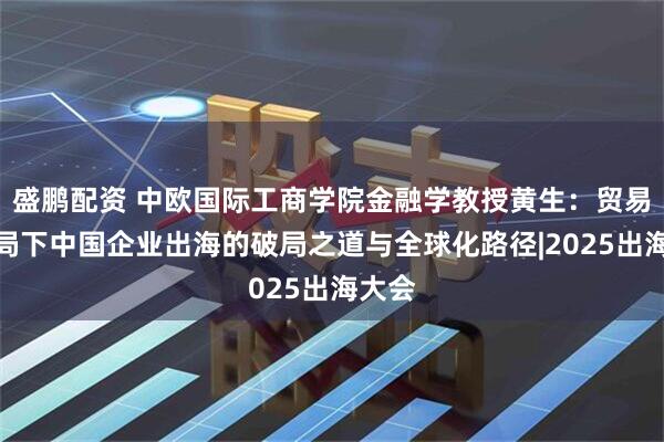盛鹏配资 中欧国际工商学院金融学教授黄生：贸易战变局下中国企业出海的破局之道与全球化路径|2025出海大会