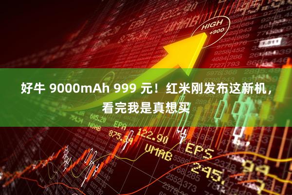 好牛 9000mAh 999 元！红米刚发布这新机，看完我是真想买